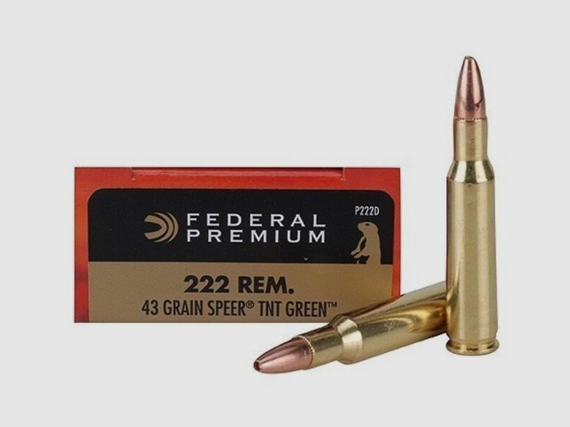 Federal Premium Varmint & Predator Speer TNT Green .222 Rem. 43GR 20 Patronen