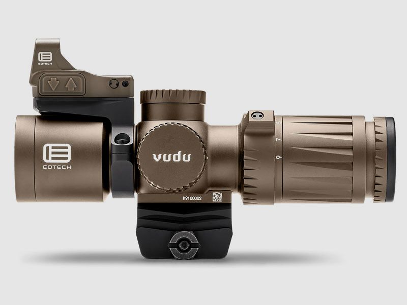 EOTECH Vudu 3-9x32 SFP Ultra Short, TAN MR5-Absehen (mit EFLX + Montagering Komplettpaket)