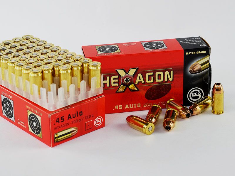 GECO .45 Auto (.45 ACP) Hexagon, 200 grs 1 opakowanie (50 strzałów po 0,678 €*)
