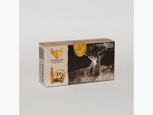 Fox Bullets Classic Hunter .222 Rem. 45GR / 2,9g bleifrei 20 Patronen