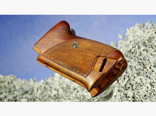 Sehr schöne Holz-Griffschalen für Walther P38 / P1 Pistole mit Fischhaut, Sehr gut !