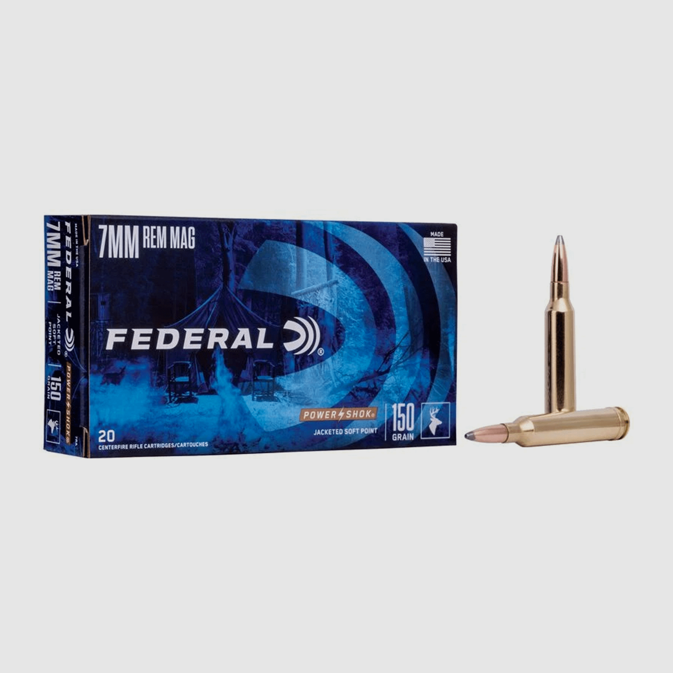 FEDERAL – 7MM REM MAG | HÜLLE WEICHE SPITZE | 150GR | POWER-SHOK | 7RA