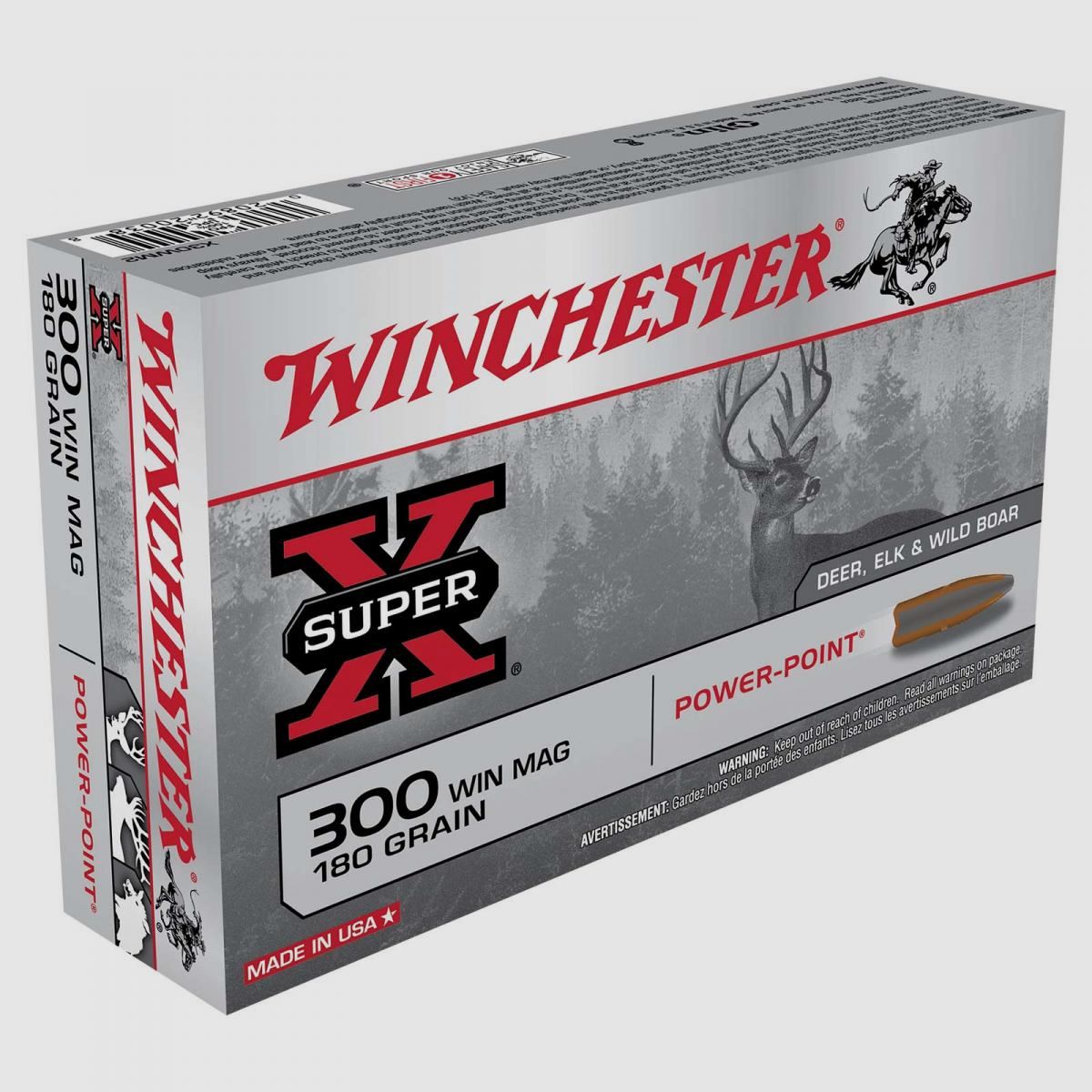 Winchester Super-X .300 Win. Mag. 180GR Power Point 20 cartouches