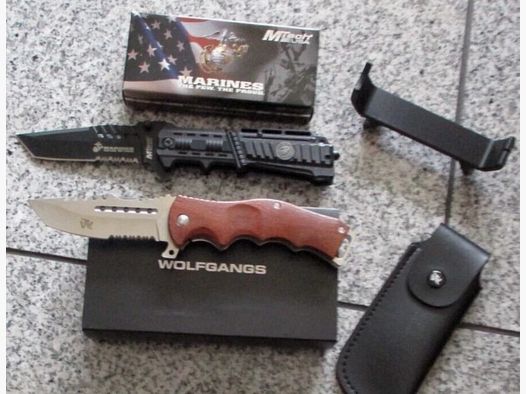 Wolfgangs UNDIQUE + M-Tech Messer + Messerständer, pour Outdoor Neuf