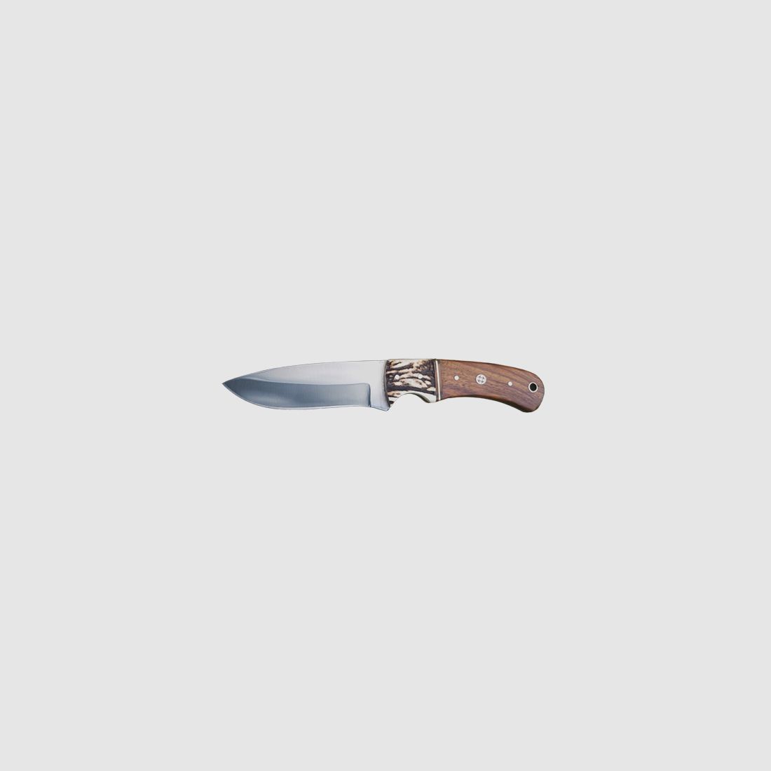 Jagdnicker mit Holz/Horn-Griff - 10 cm Klinge & Lederscheide