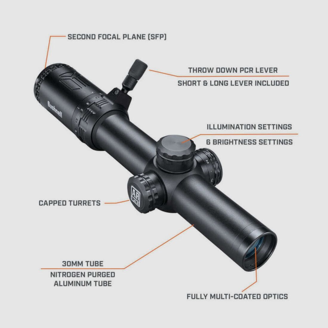 Bushnell AR Optics 1-6x24 LPVO lunette de tir éclairée