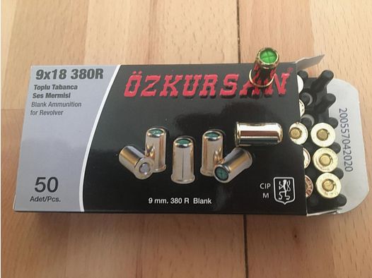 Özkursan 9mm/.380 Knallpatronen! Super selten und super stark!