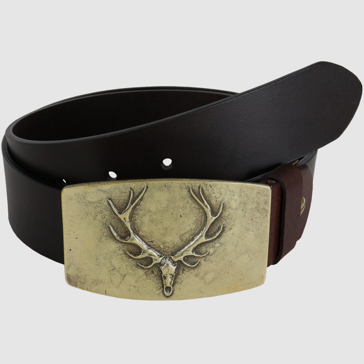 HOUSE OF HUNTING Jagdgürtel "Geweih" aus Büffelleder