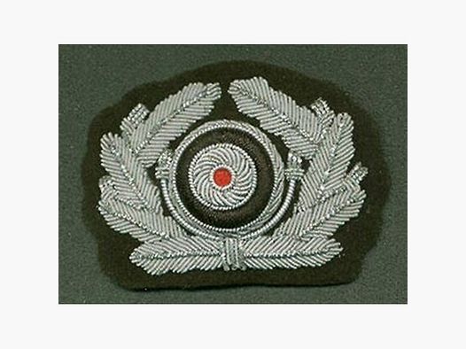 Eichenlaub-Kranz mit Kokarde für Offiziers-Schirmmütze Wehrmacht Heer Repro !!!