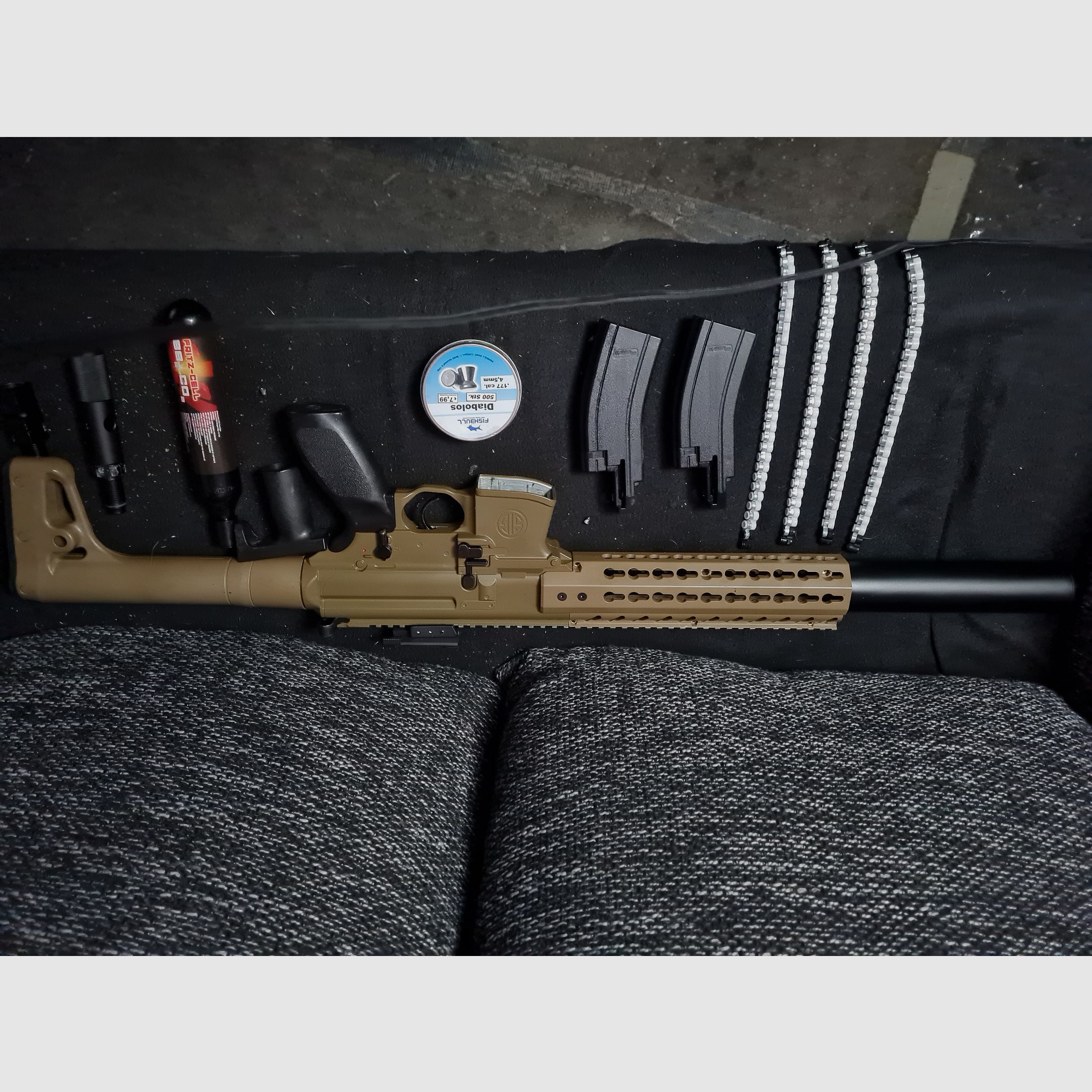 Sig Sauer MCX CO2 4,5mm non Blowback viel Zubehör!!! TAUSCH MÖGLICH
