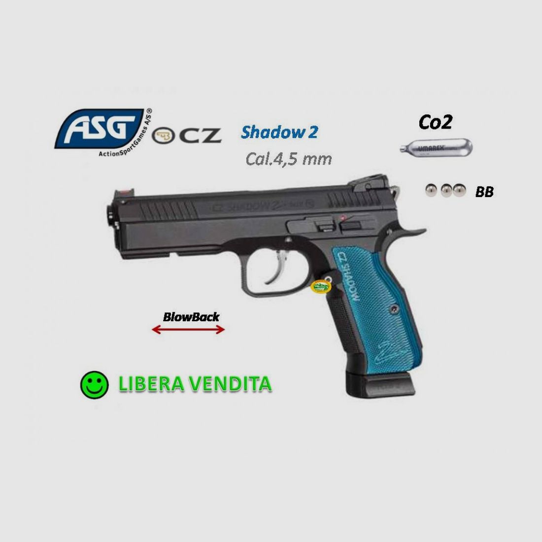 ASG CZ Shadow 2 Co2 Kal. 4,5