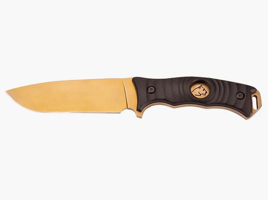 Cuchillo de cinturón PUMA TEC, recubrimiento de titanio, color dorado