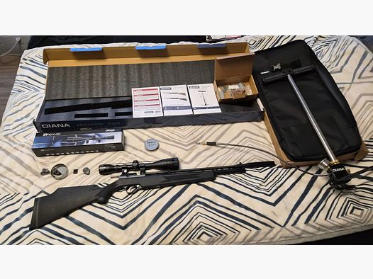 DIANA Stormrider caliber 4.5 .177 with regulator, scope and air pump