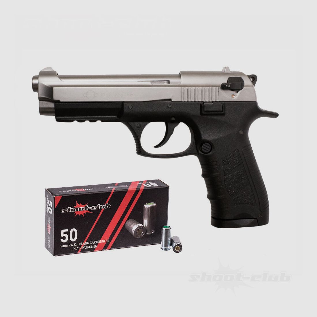 Ekol P92 Magnum Schreckschusspistole 9 mm P.A.K. Titan Platzpatronen-Set