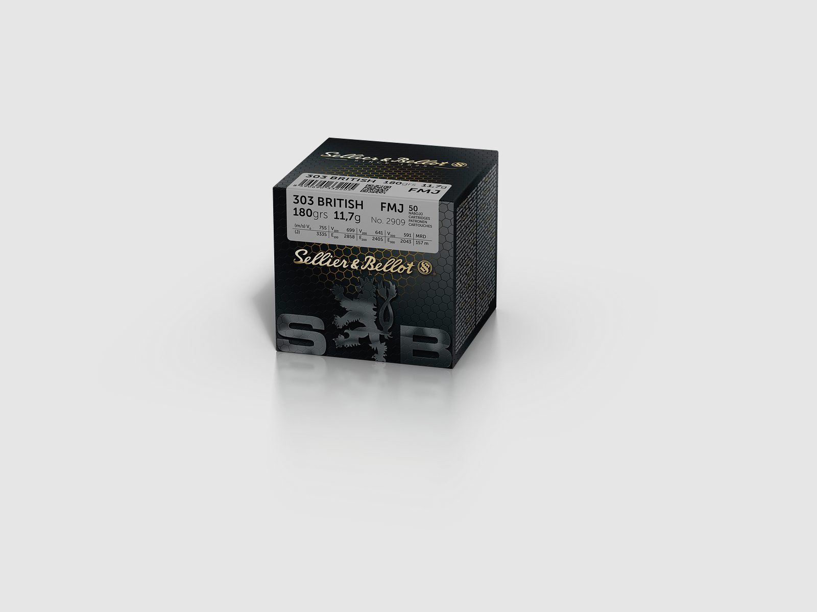 Sellier & Bellot Rifle Ammunition .303 British 11.7g Full Metal Jacket Bulk Pack of 50, image 1 of 2
