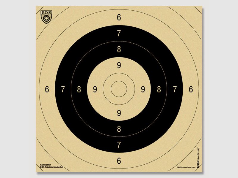 KRÜGER shooting targets - 4407 - mirror for BDS pistol target (Z 9)