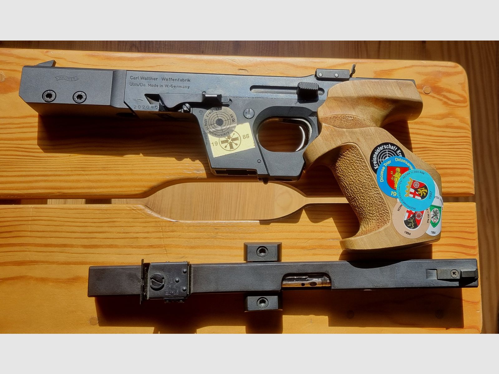 Walther GSP .32 with WS .22 Lr and barrel weight, image 2 of 8