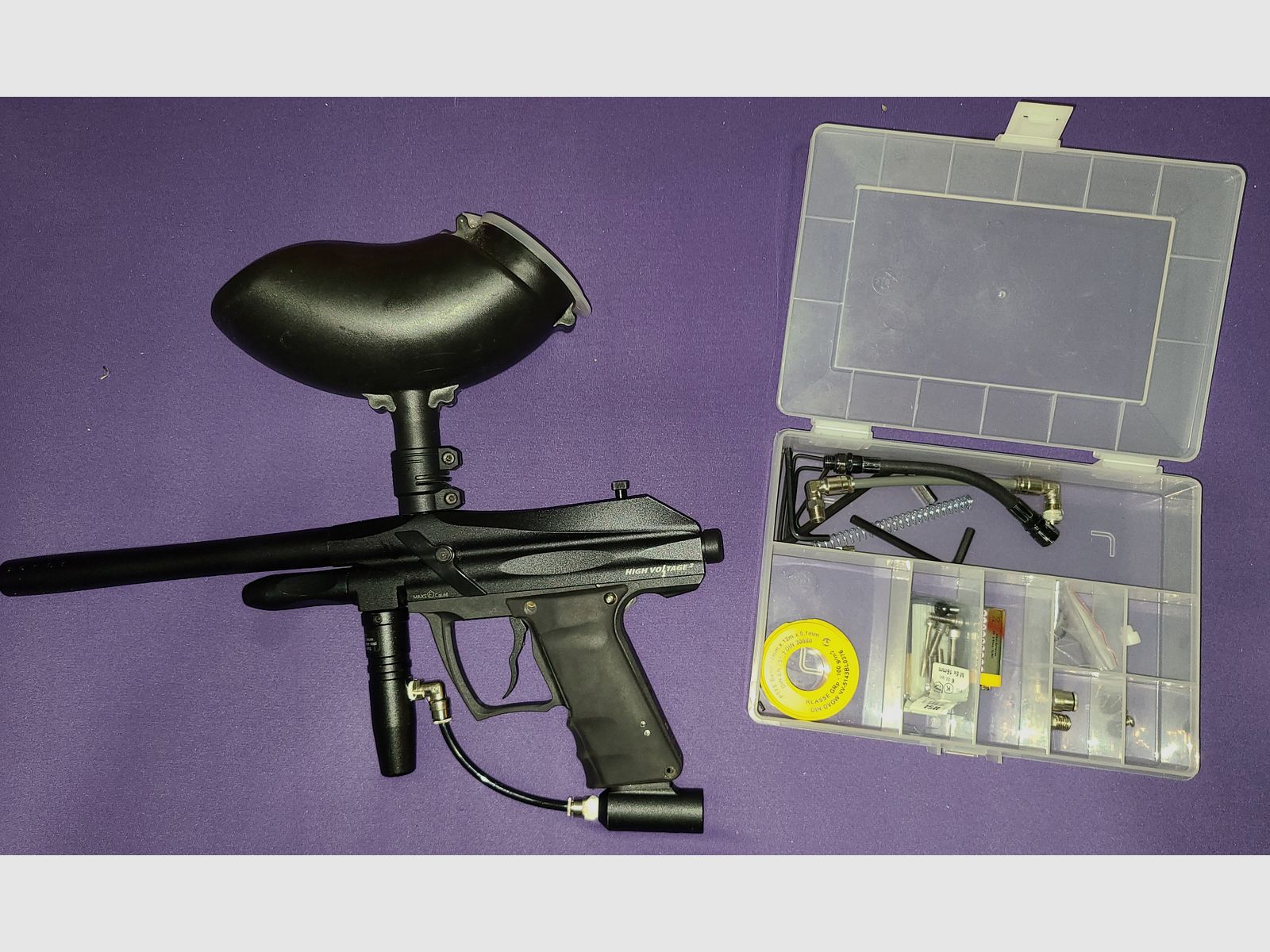 PAINTBALL / E - PNEUMAT / ZEN HIGH VOLTAGE 2 / cal. 68 with ACCESSORIES / ! READ DESCRIPTION !