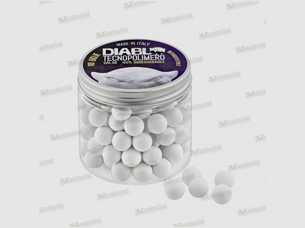 DIABLO KOGEL IN TECHNOPOLYMEER 100% BIOLOGISCH AFBAAR KAL.50 (verp. 110)