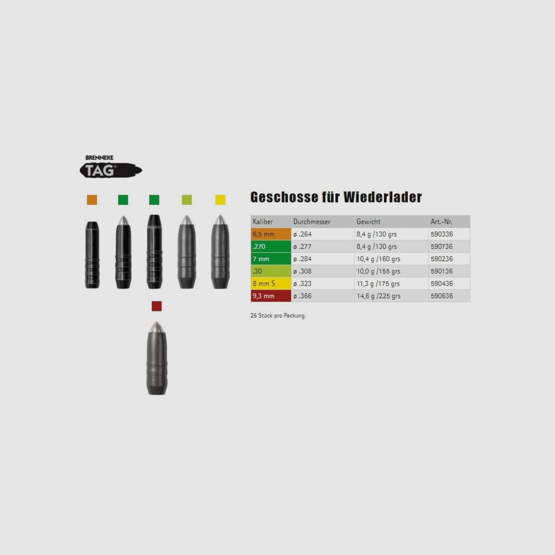 Balas Brenneke TAG 9,3 mm 14,6 g, imagen 1 de 2