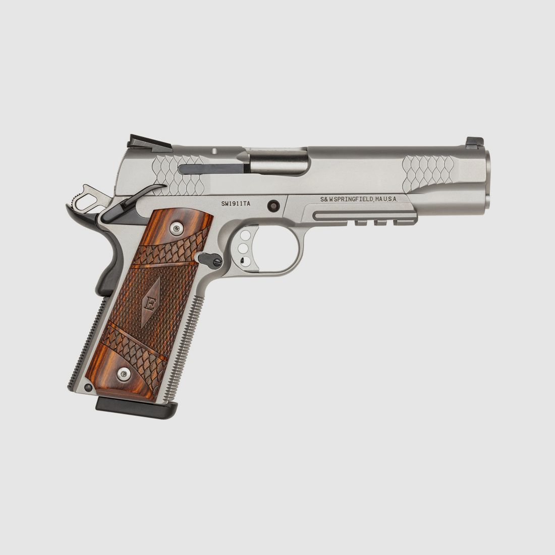 Smith & Wesson Pistola SW1911 E Series Tactical Rail 5′ .45ACP Inox, immagine 1 di 7
