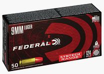 Federal Syntech Range 9mm Luger 124GR SJFN 50 cartridges