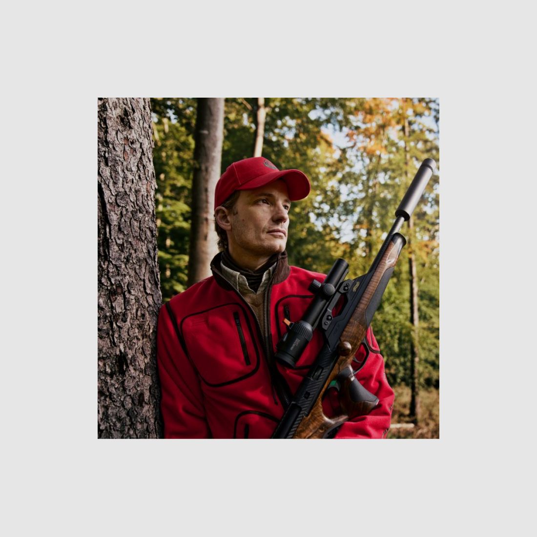 Härkila H-Fleece Jacket Kamko Regal Reversible | rosso/marrone, immagine 5 di 6