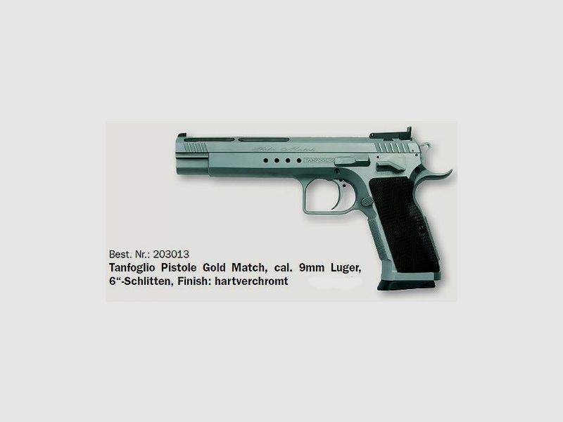 Tanfoglio Mod. Gold Match, 6 Zoll, hartverchromt