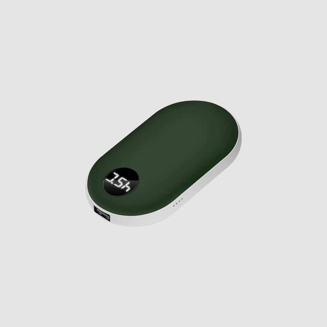 Electric hand warmer GREEN - rechargeable with USB - adjustable 42-52 degrees