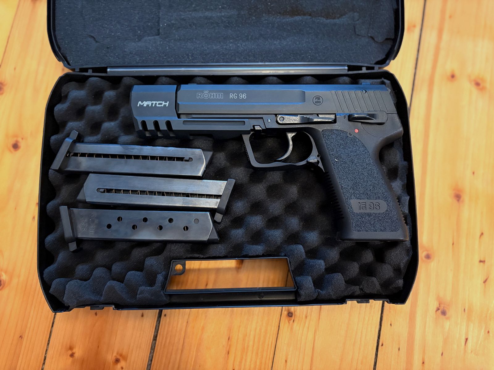 Röhm RG96 Match, 3 Magazine, 9mm P.A.K.