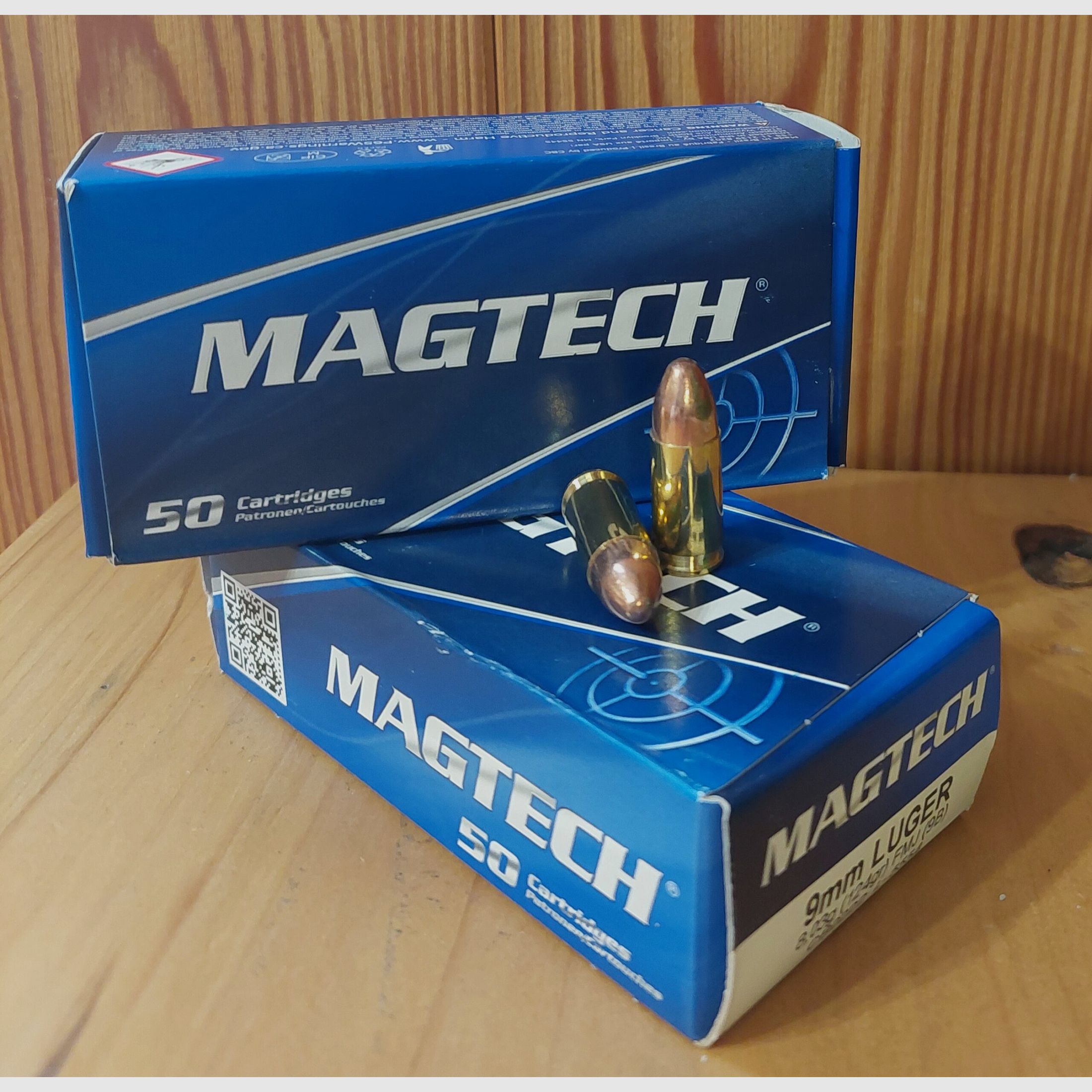 PATRONE FÜR PISTOLE MAGHTEC Kal. 9 LUGER FMJ 124 GR