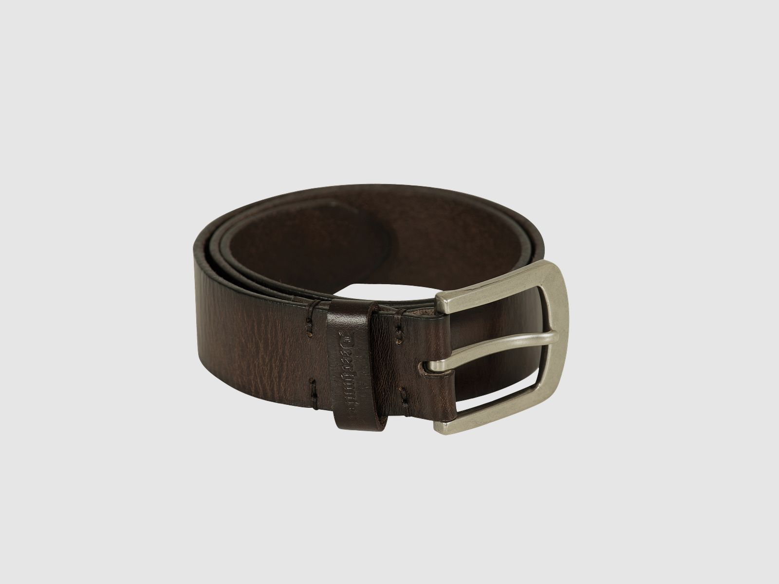 Leather belt - Dark Brown - Men's size: 115 CM