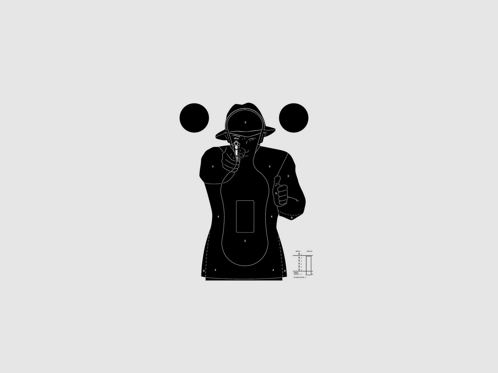 Cible de tir silhouette humaine 50x70 cm Police