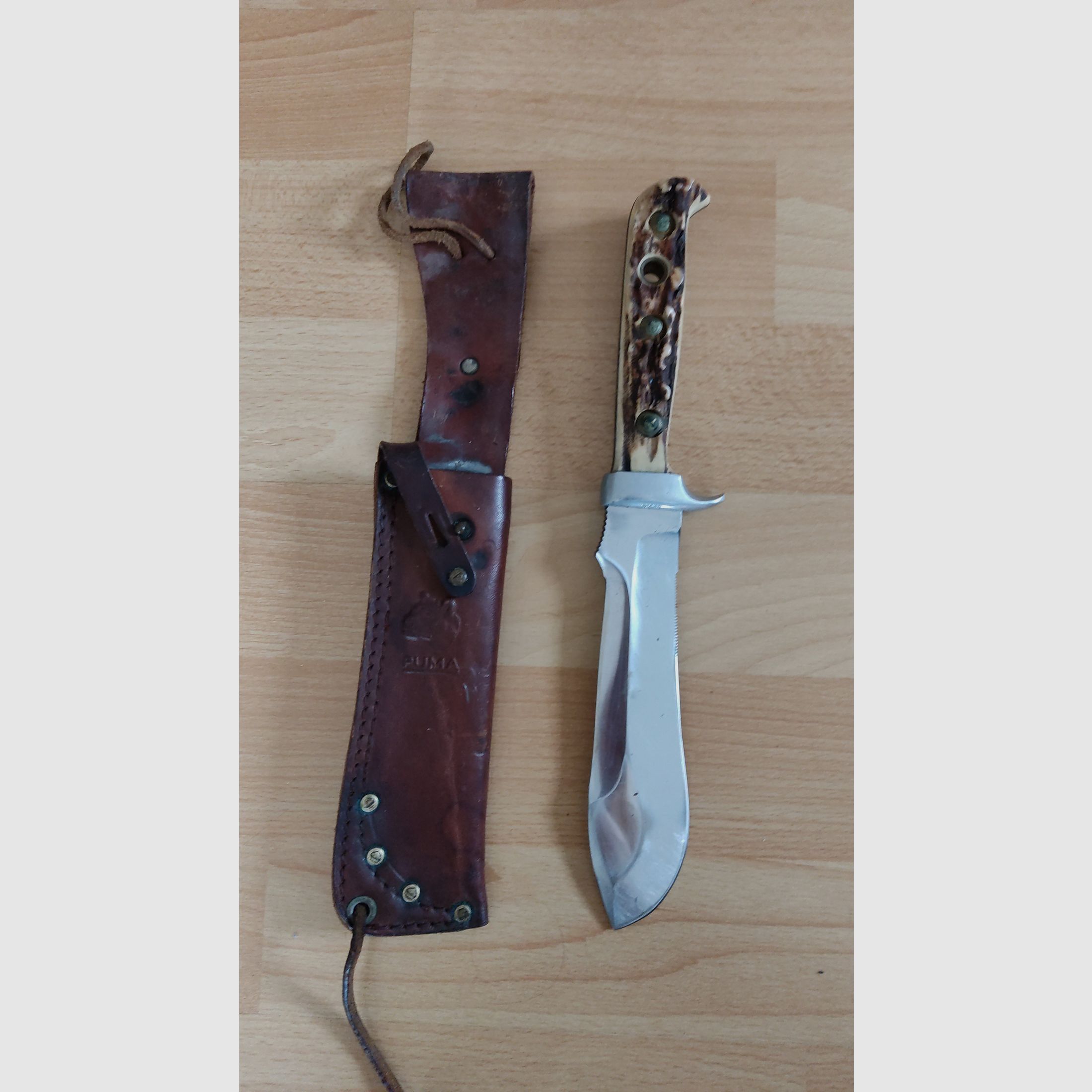 Puma Messer mit Lederscheide 