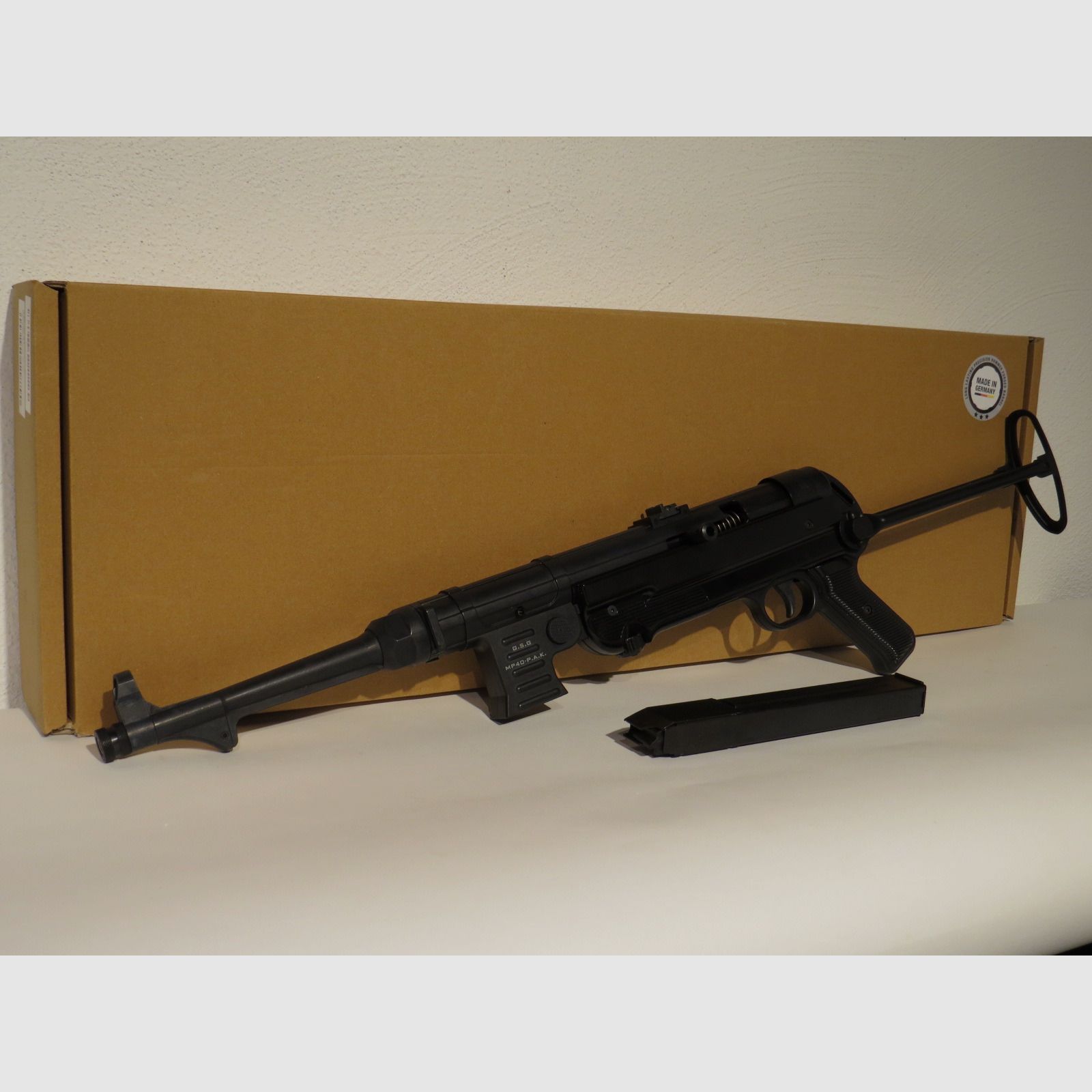 GSG (Schmeisser) MP40 - Czarny - 9mm P.A.K. - Gaz sygnałowy -