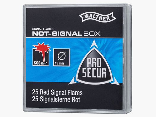Walther 4.1489 Not Signal Patronen Signalsterne 25 Stück Pyro