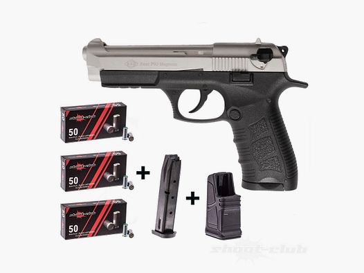 Ekol P92 Magnum pistolet à blanc 9mm PAK nickel avec chargeur
