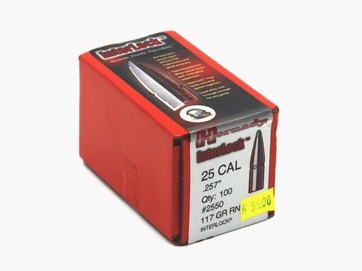 Büchsengeschosse, Hornady .257 FP, 60gr, 100Stk, .257 Weatherby