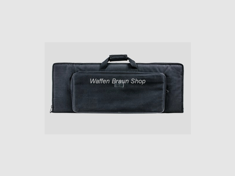 Fritzmann Gewehrfutteral aus Nylon Schwarz gepolstert, mit 1 Vortasche und Rucksackriemen