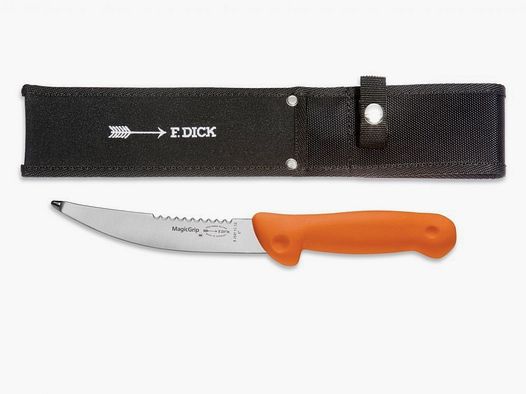 Dick Gekrösemesser geb. 15cm orange mit Scheide