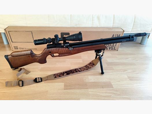 Reximex Daystar in 4,5mm mit Zielfernrohr, Zweibein, Tragegurt, zwei Magazinen und Exportkit