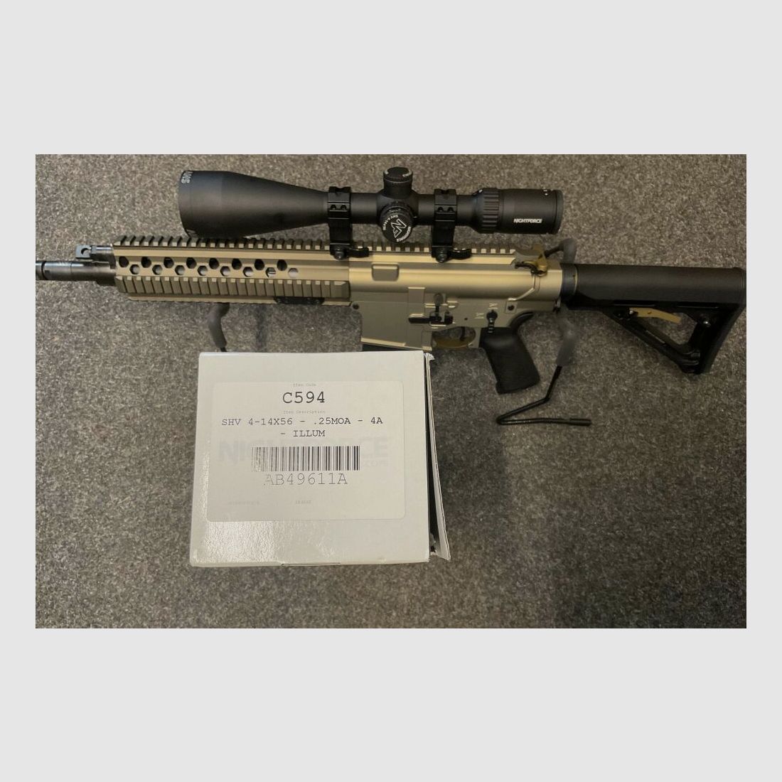 Waffen Burk BR10 308Win 12,5Zoll mit Nightforce Optik 4-14X56 4A