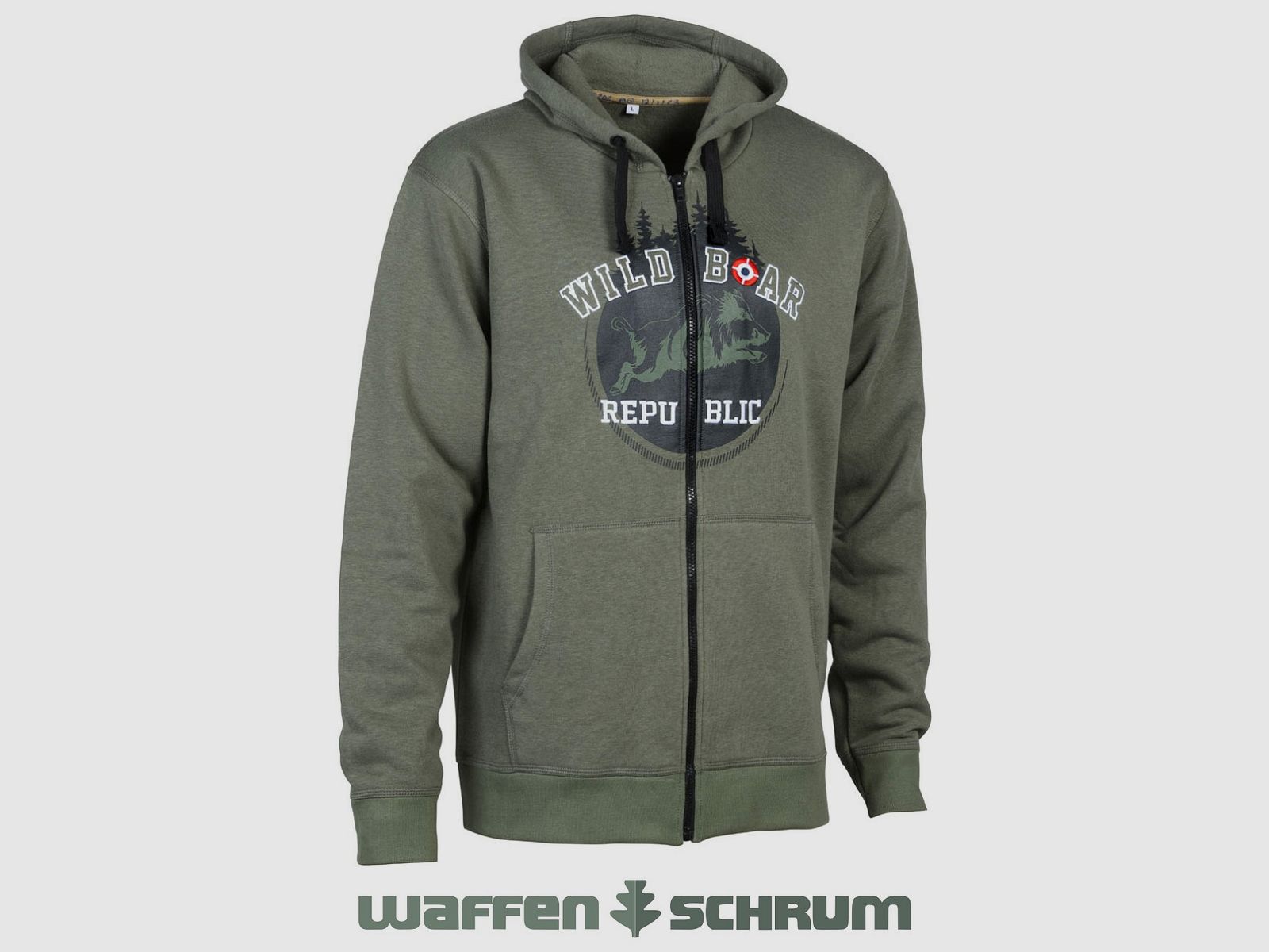 Percussion Sweatshirt mit Zip Republic khaki