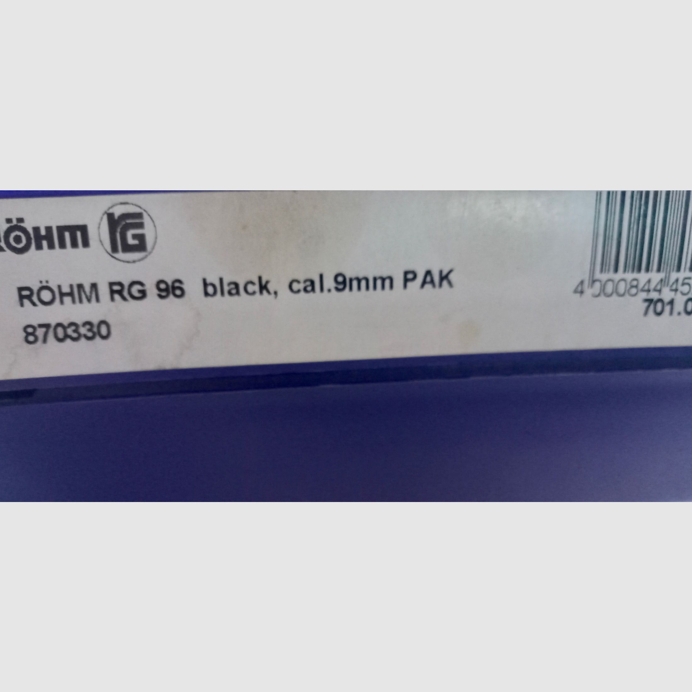 RÖHM RG 96 AUTOMATIQUE 9 MM PAK DANS L'EMBALLAGE D'ORIGINE