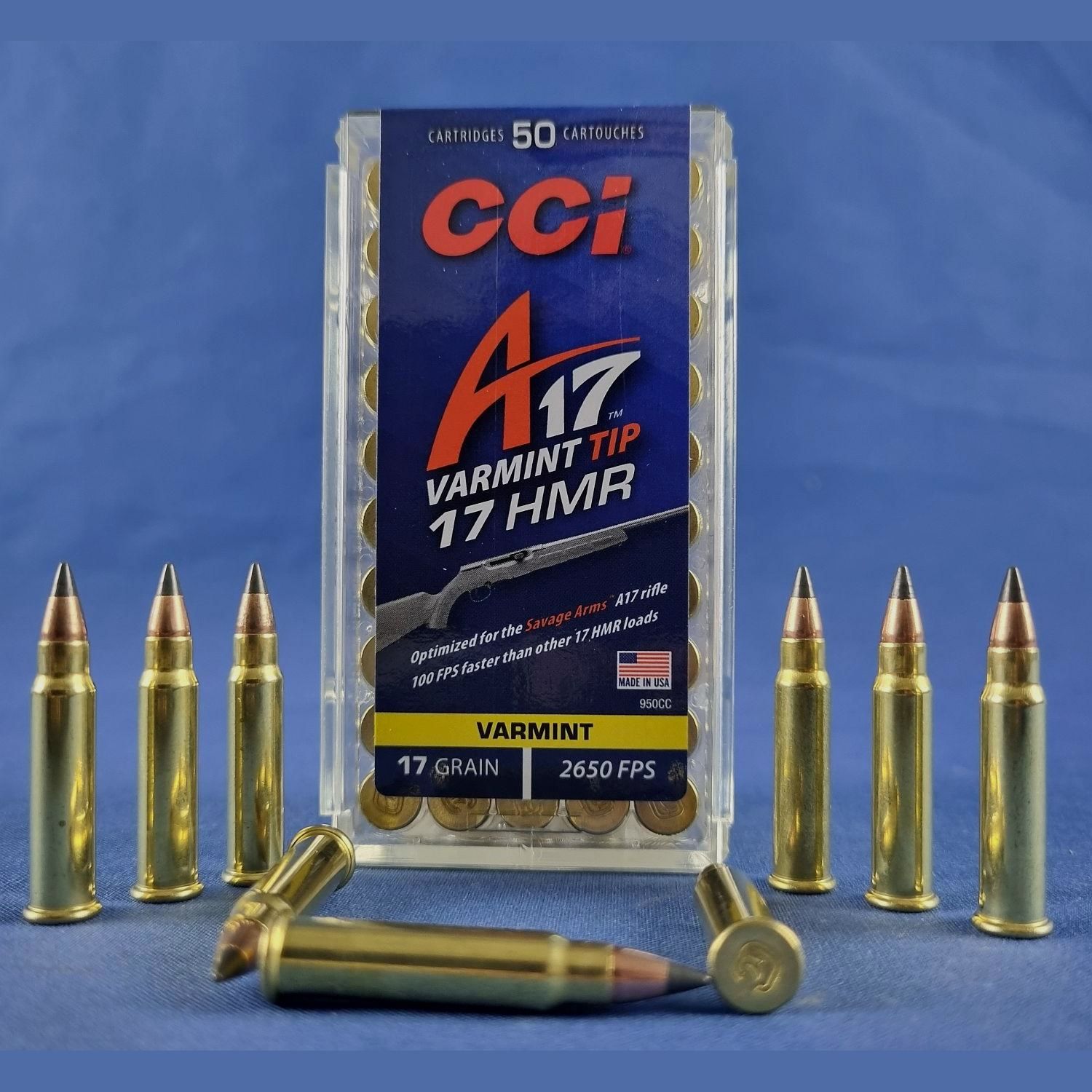 CCI A17 .17HMR 17grs 1,1g Varmint TIP VPE