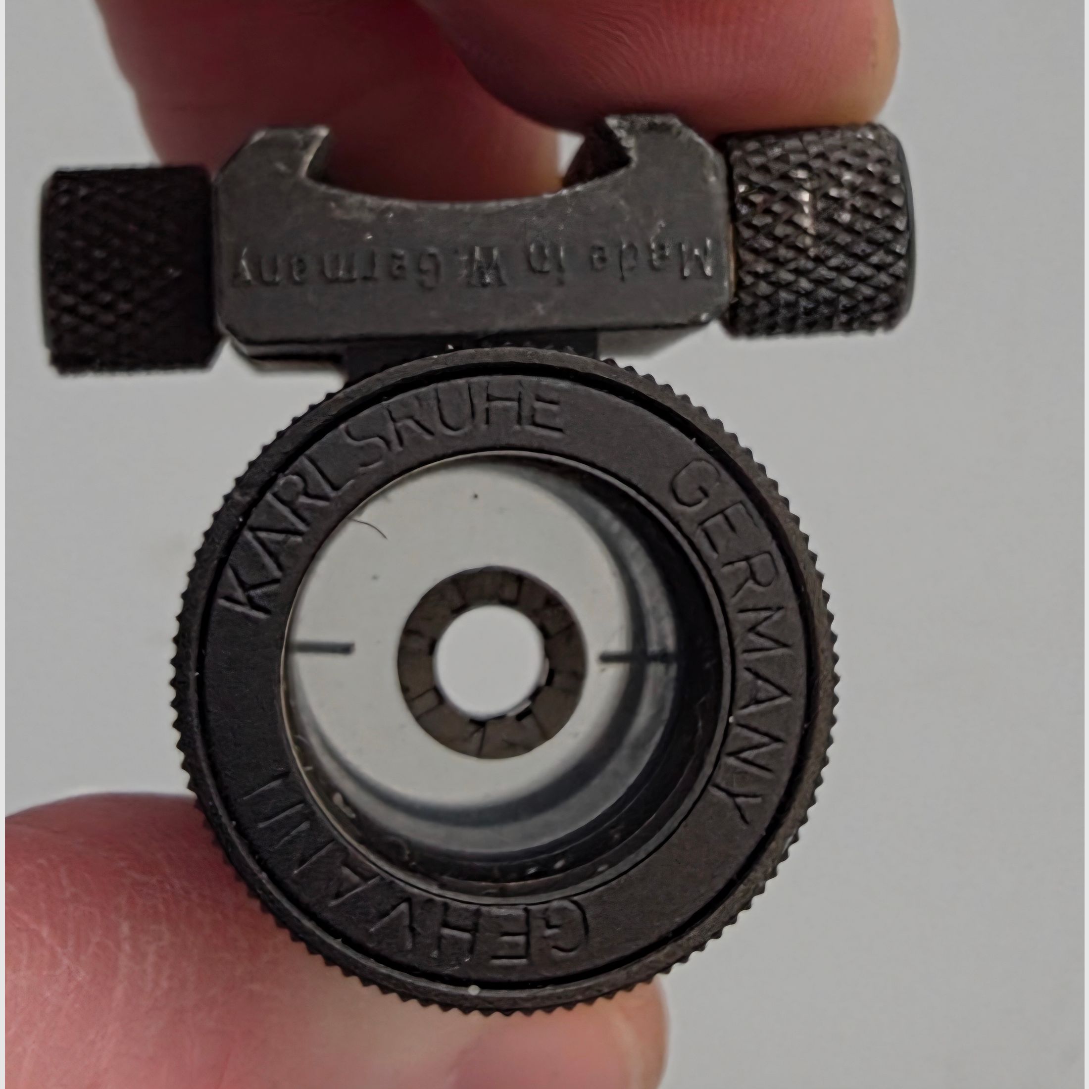 Tunneled front sight Anschütz with adjustable front sight ring with adapter