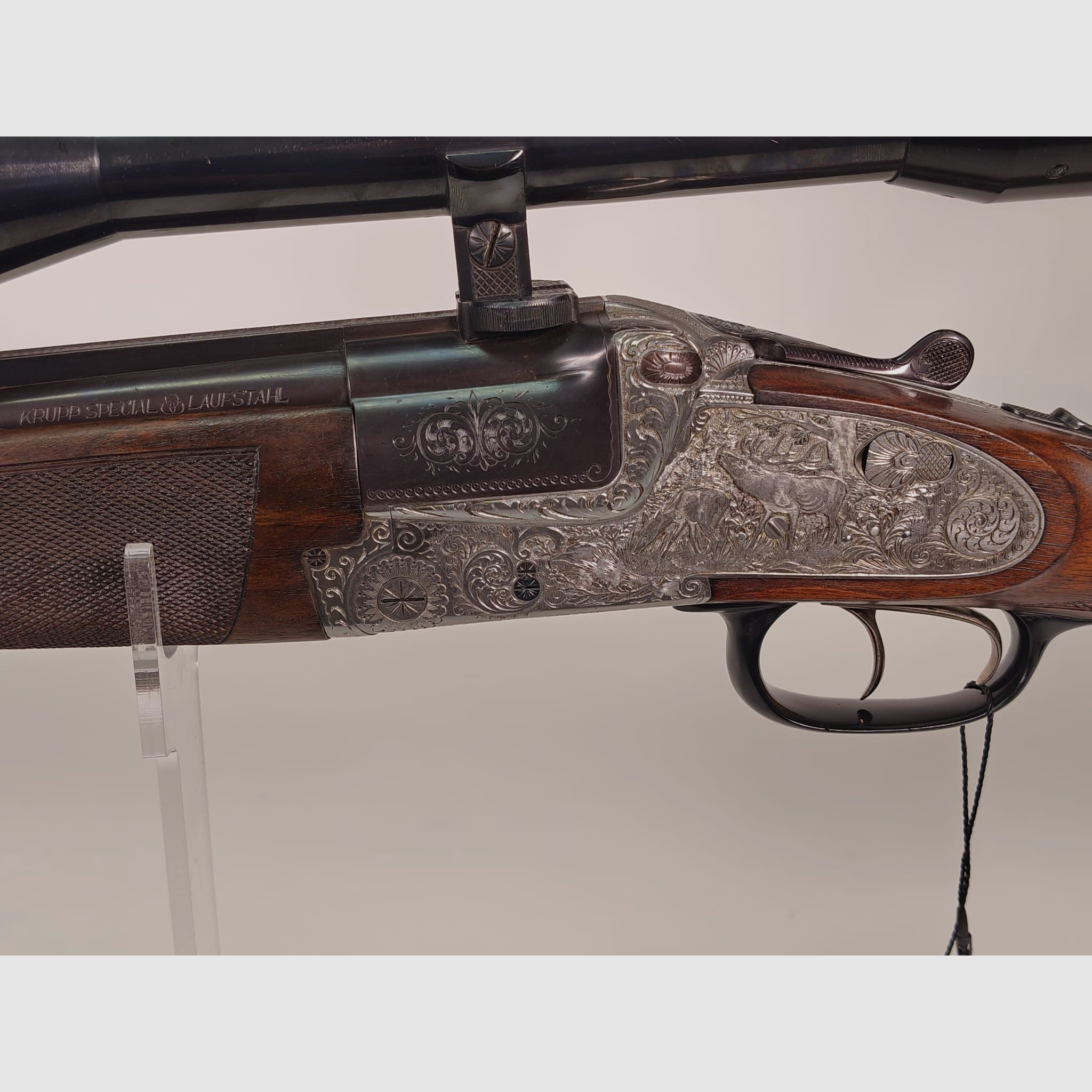Friedrich Wilhelm Heym Mod. 22 SS side-lock double rifle 7x65R with Zeiss Diasta