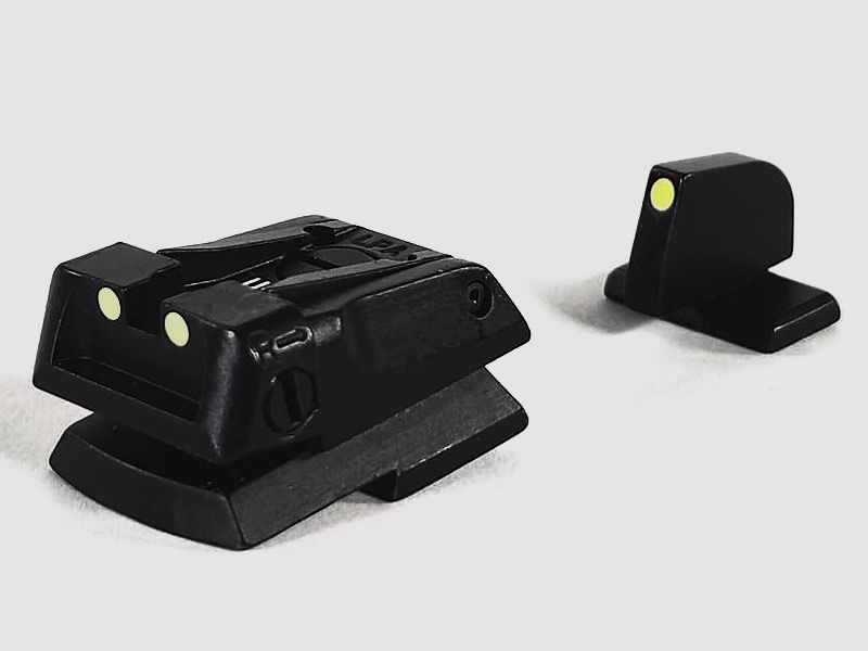 Heckler & Koch sport sights for pistols, adjustable from LPA HK suppressor adjustable sight Superluminova (rear sight + front sight) for P30, SFP9, HK45