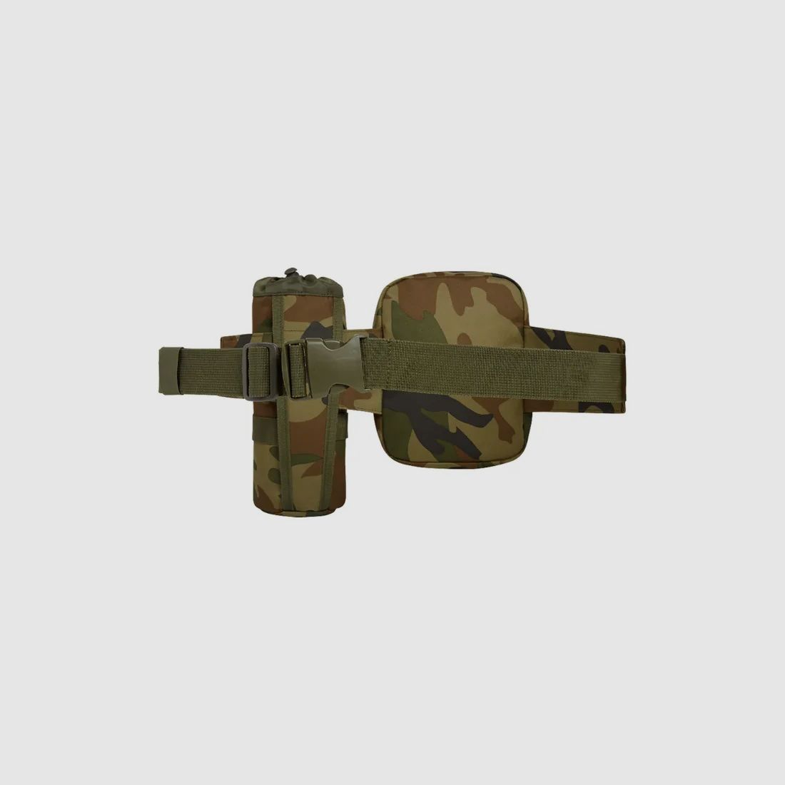 Brandit Taillengürtel "Allround" mit Tasche + Flaschenhalter - US Woodland