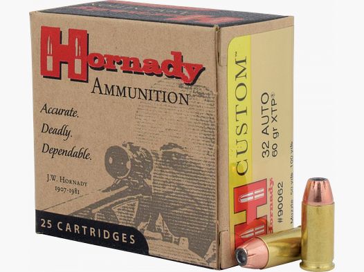 Hornady Custom 7,65mm Browning (.32 ACP) XTP 60 grs Pistolenpatronen